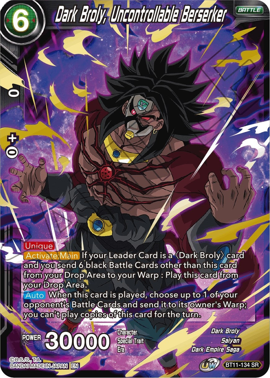 Image for Dark Broly, Uncontrollable Berserker - Dragon Ball Super: Masters