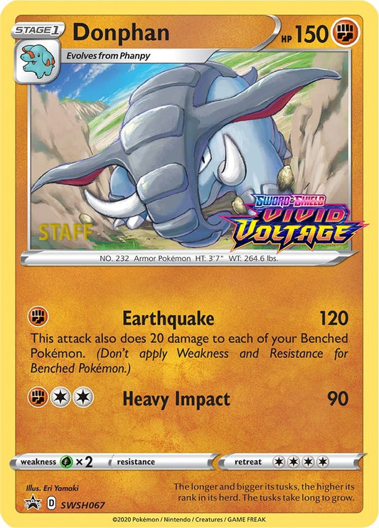 Image for Donphan - SWSH067 (Prerelease) [Staff] - Pokemon