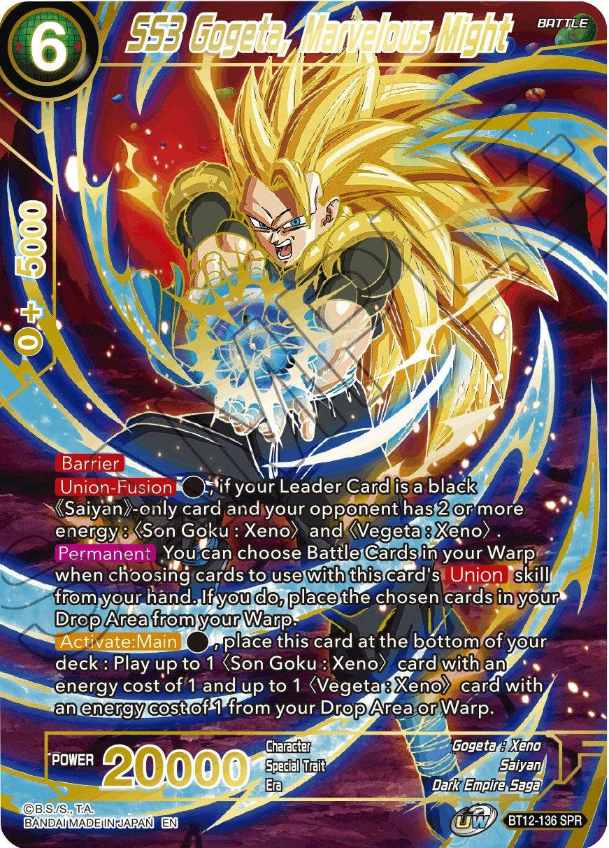 Image for SS3 Gogeta, Marvelous Might (SPR) - Dragon Ball Super: Masters