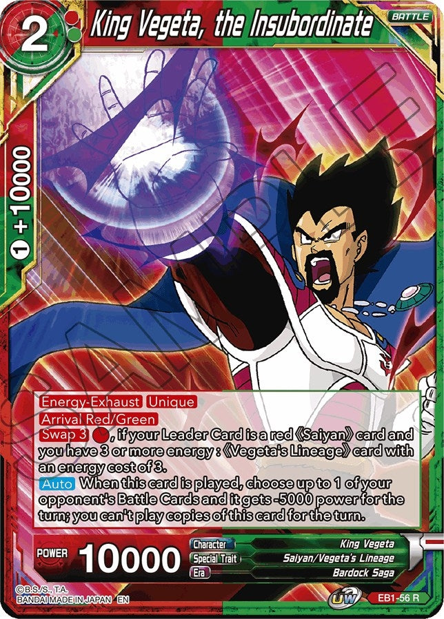 Image for King Vegeta, the Insubordinate - Dragon Ball Super: Masters