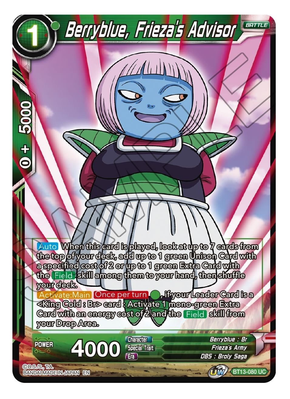 Image for Berryblue, Frieza's Advisor - Dragon Ball Super: Masters
