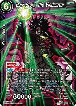Image for Dark Broly, the Vindicator - Dragon Ball Super: Masters