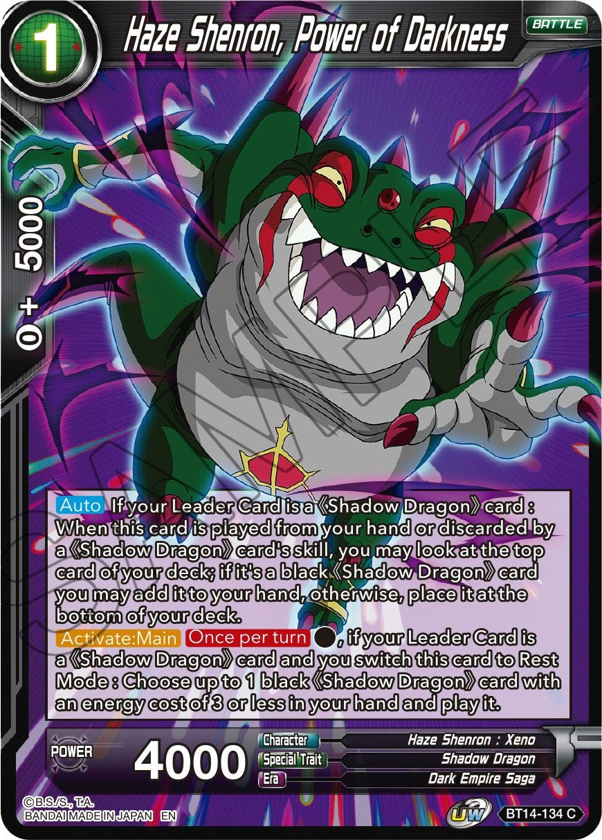 Image for Haze Shenron, Power of Darkness - Dragon Ball Super: Masters