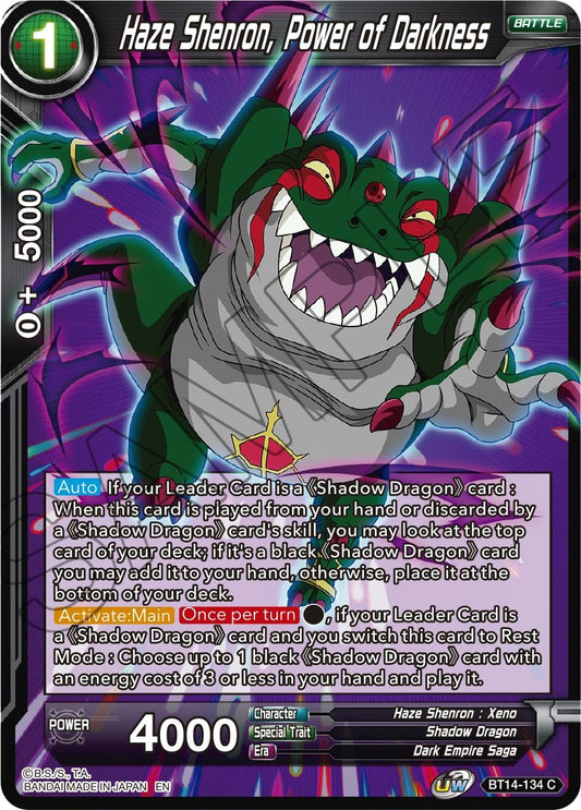 Image for Haze Shenron, Power of Darkness - Dragon Ball Super: Masters