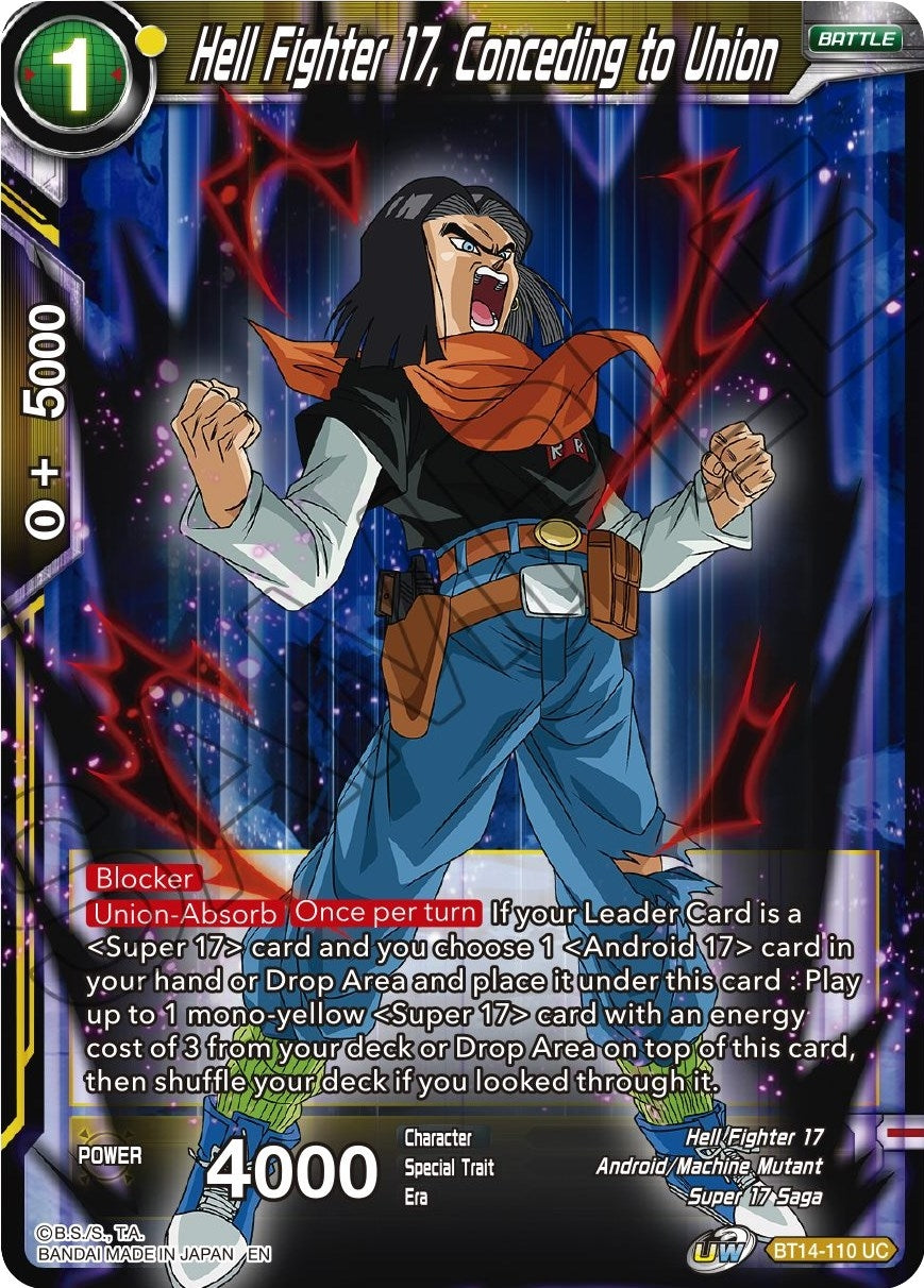 Image for Hell Fighter 17, Conceding to Union - Dragon Ball Super: Masters