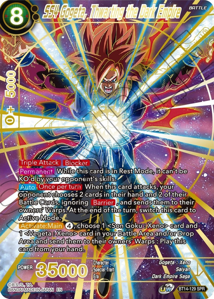 Image for SS4 Gogeta, Thwarting the Dark Empire (SPR) - Dragon Ball Super: Masters