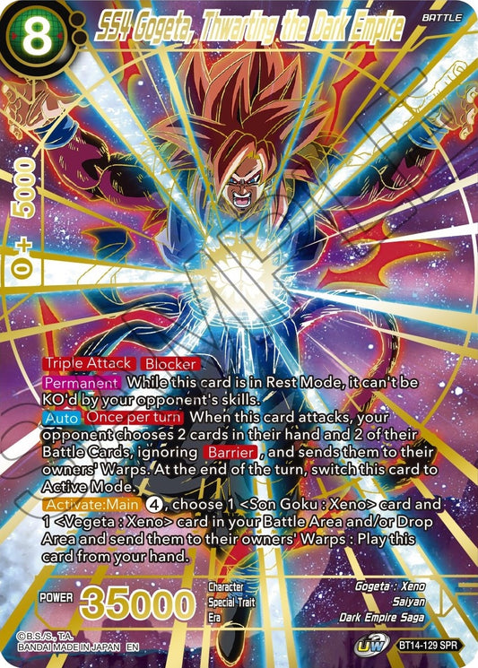 Image for SS4 Gogeta, Thwarting the Dark Empire (SPR) - Dragon Ball Super: Masters