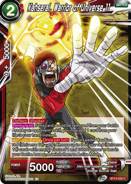 Image for Kahseral, Warrior of Universe 11 - Dragon Ball Super: Masters
