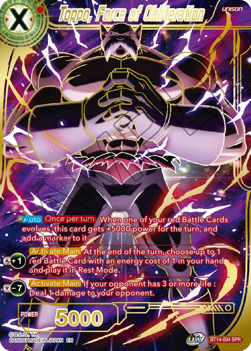 Image for Toppo, Force of Obliteration (SPR) - Dragon Ball Super: Masters