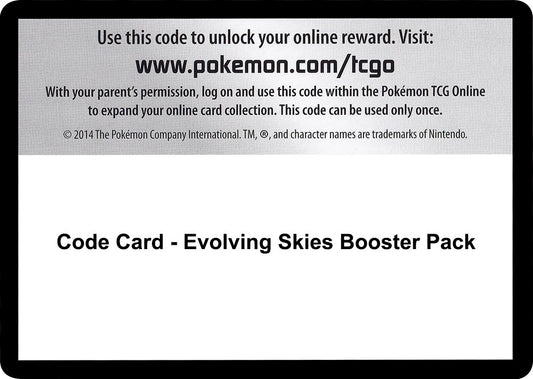 Image for Code Card - Evolving Skies Booster Pack - Pokemon