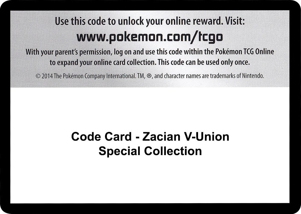 Image for Code Card - Zacian V-UNION Special Collection - Pokemon