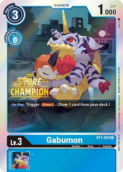 Image for Gabumon - BT1-029 (Store Champion) - Digimon Card Game