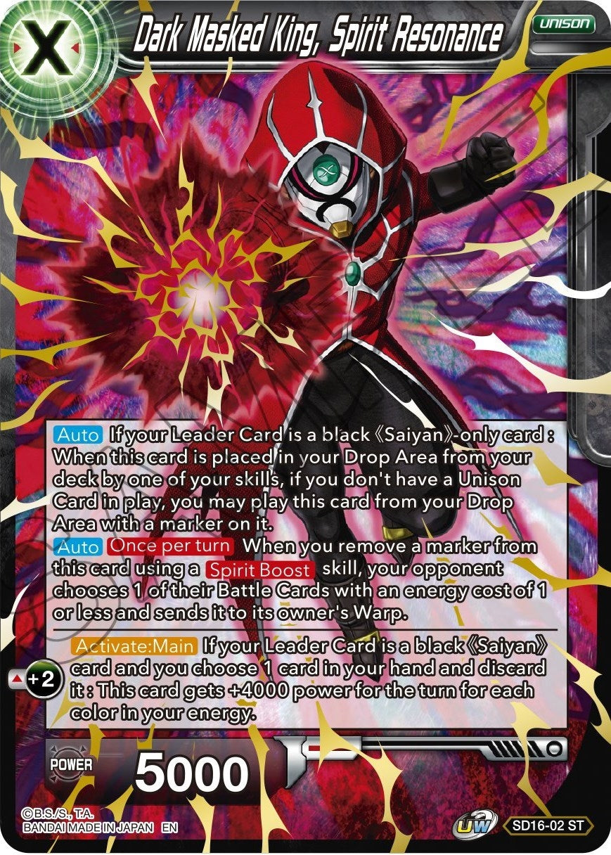 Image for Dark Masked King, Spirit Resonance (Gold Stamped) - Dragon Ball Super: Masters