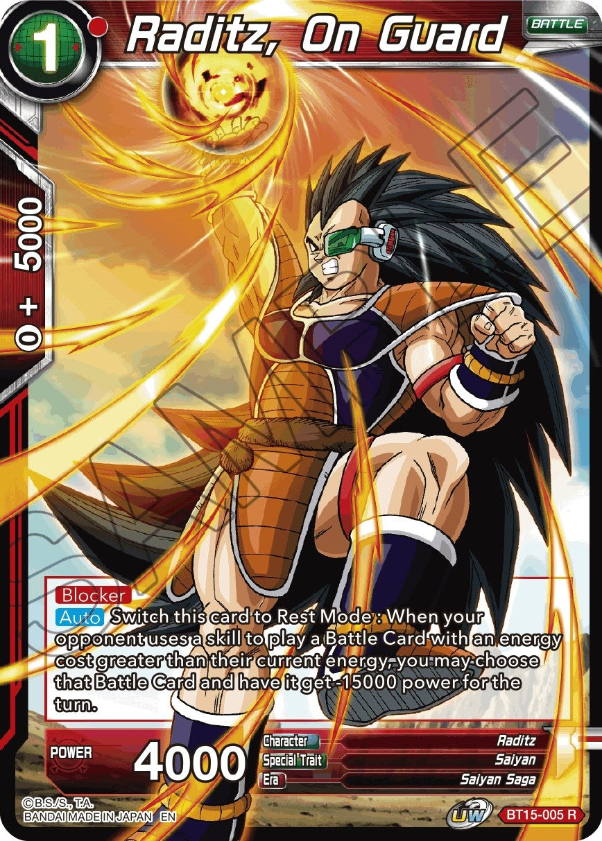 Image for Raditz, On Guard - Dragon Ball Super: Masters