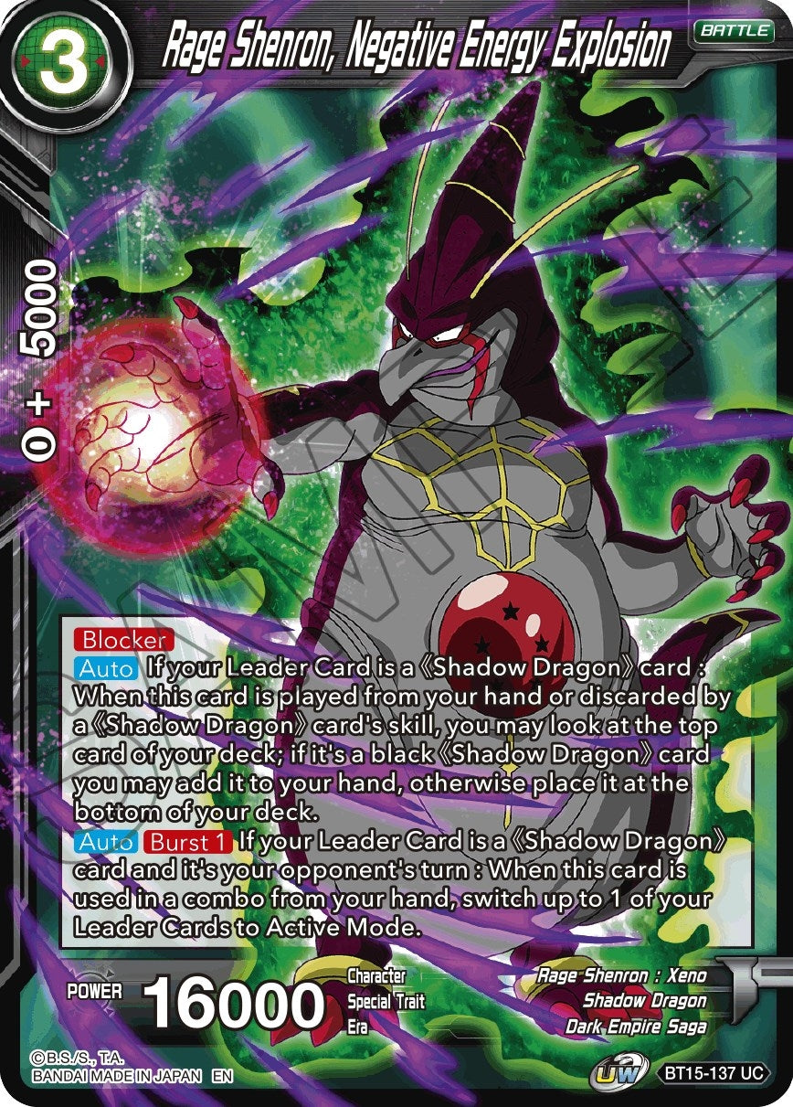Image for Rage Shenron, Negative Energy Explosion - Dragon Ball Super: Masters