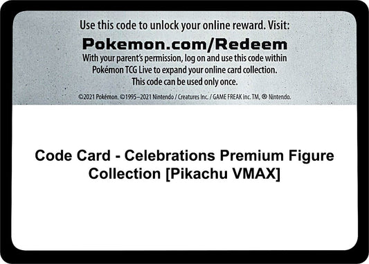 Image for Code Card - Celebrations Premium Figure Collection [Pikachu VMAX] - Pokemon