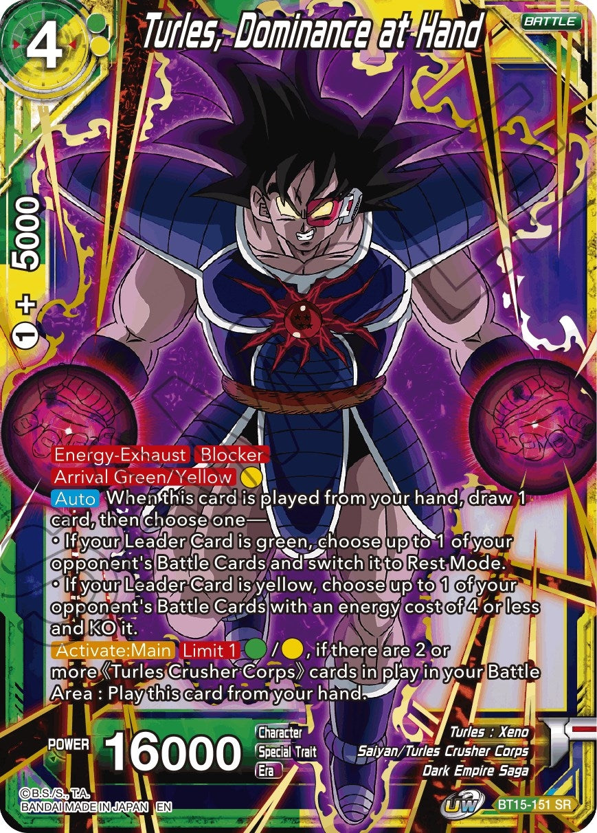Image for Turles, Dominance at Hand - Dragon Ball Super: Masters