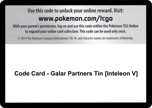 Image for Code Card - Galar Partners Tin [Inteleon V] - Pokemon