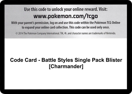 Image for Code Card - Battle Styles Single Pack Blister [Charmander] - Pokemon