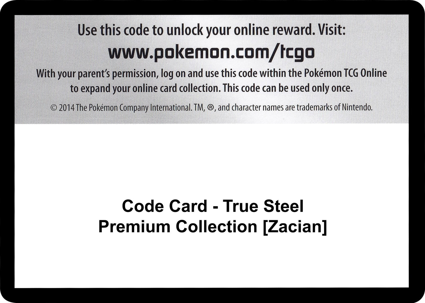 Image for Code Card - True Steel Premium Collection [Zacian] - Pokemon
