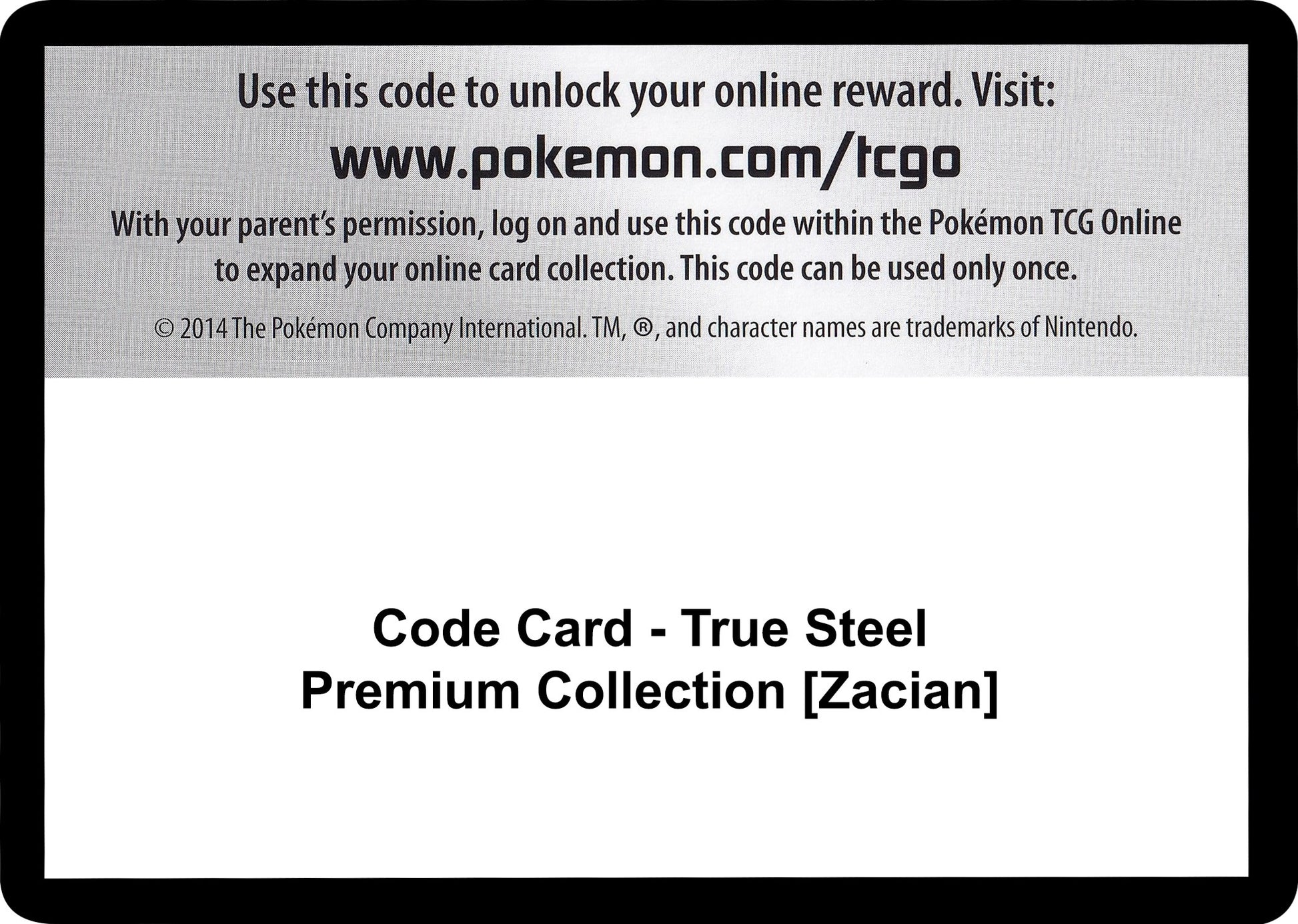 Image for Code Card - True Steel Premium Collection [Zacian] - Pokemon