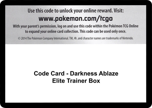 Image for Code Card - Darkness Ablaze Elite Trainer Box - Pokemon