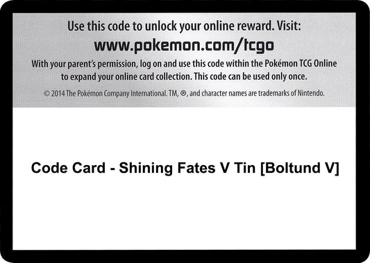 Image for Code Card - Shining Fates V Tin [Boltund V] - Pokemon