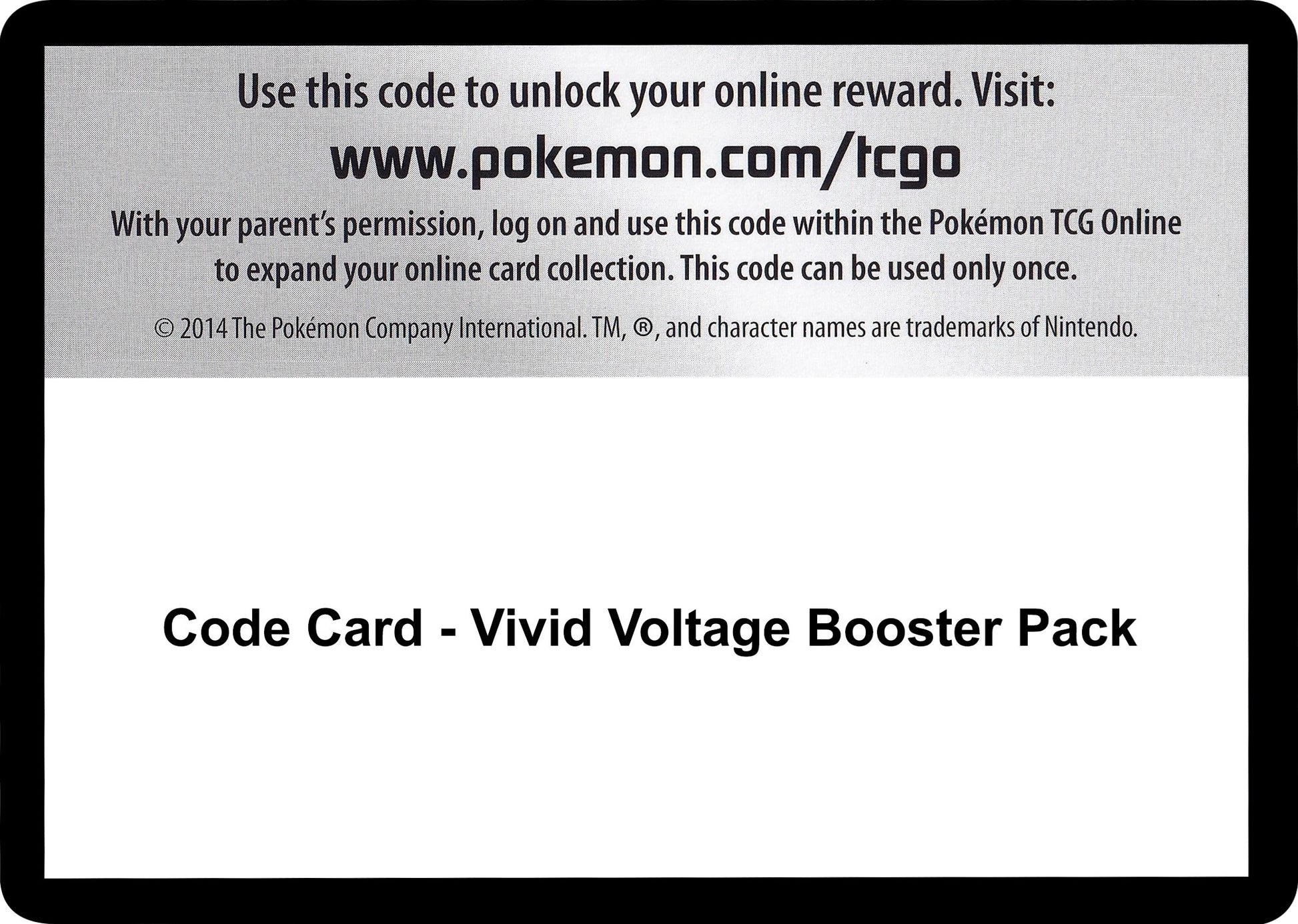 Image for Code Card - Vivid Voltage Booster Pack - Pokemon