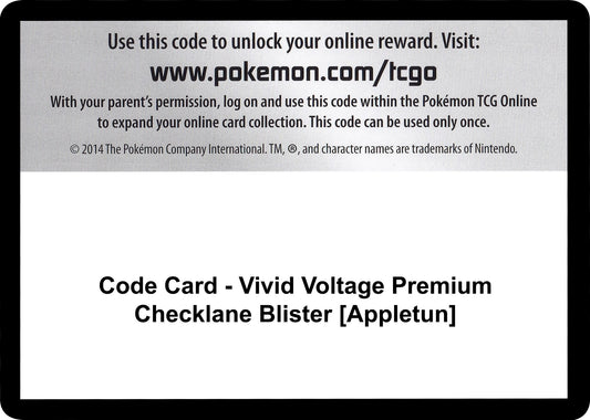 Image for Code Card - Vivid Voltage Premium Checklane Blister [Appletun] - Pokemon