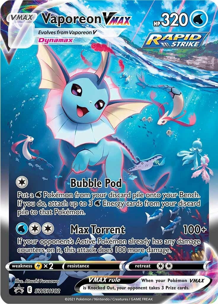 Image for Vaporeon VMAX - SWSH182 - Pokemon