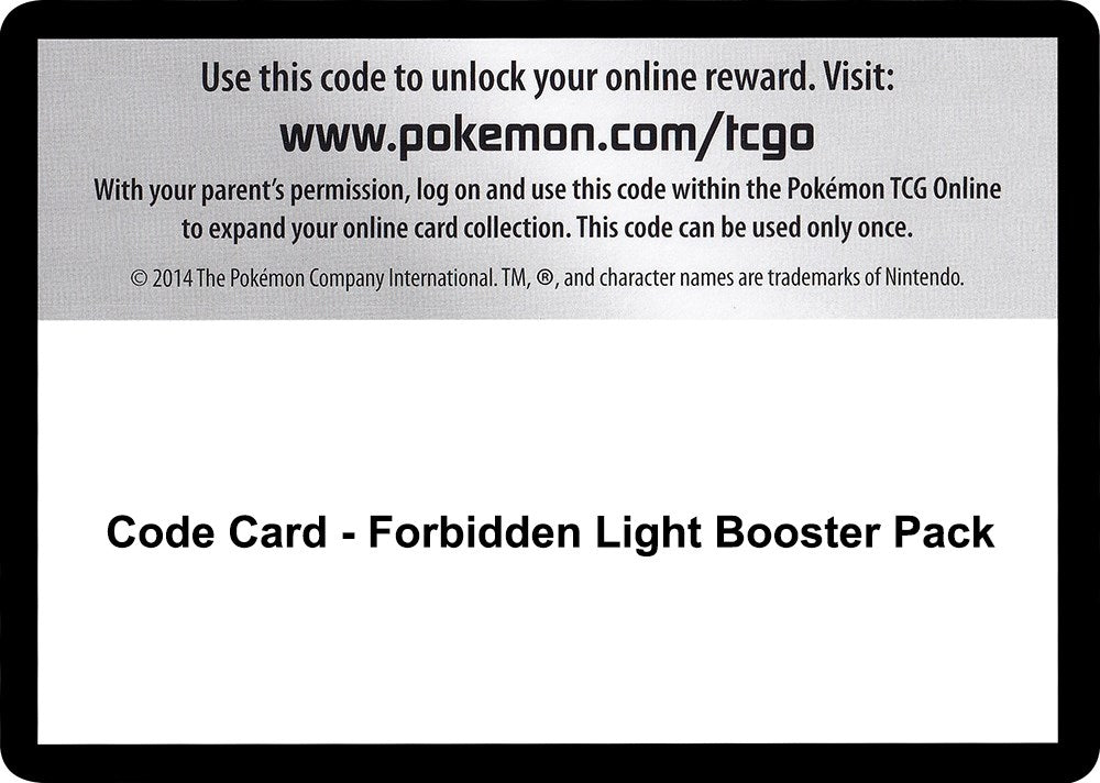 Image for Code Card - Forbidden Light Booster Pack - Pokemon