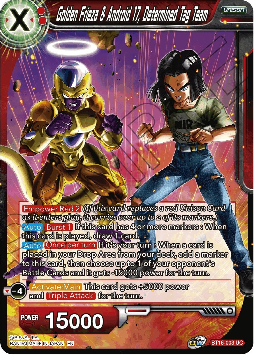 Image for Golden Frieza & Android 17, Determined Tag Team - Dragon Ball Super: Masters