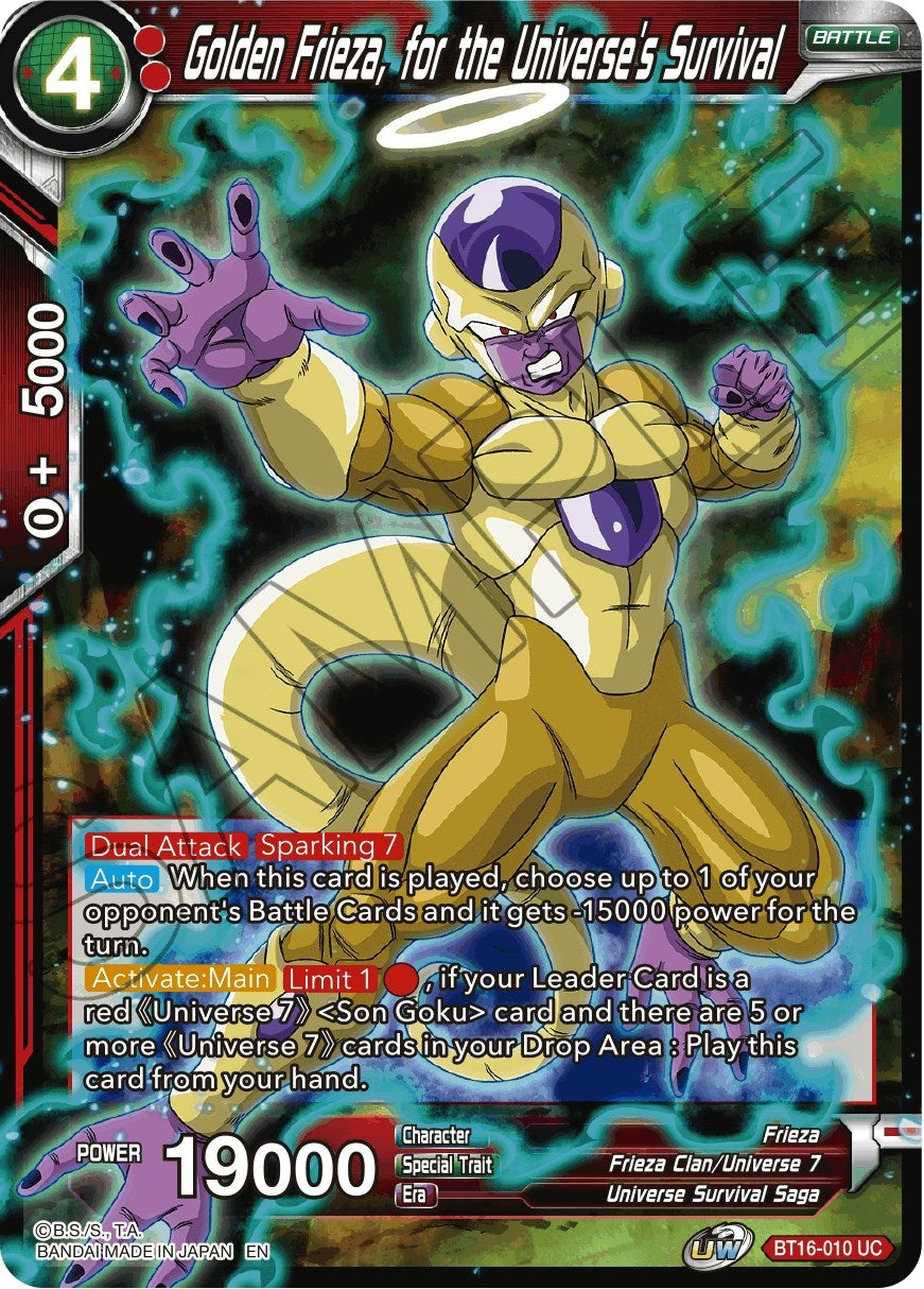 Image for Golden Frieza, for the Universe's Survival - Dragon Ball Super: Masters