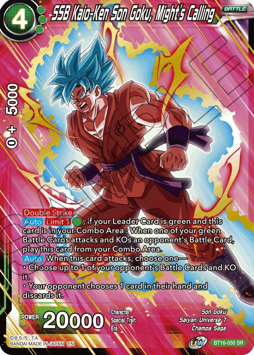 Image for SSB Kaio-Ken Son Goku, Might's Calling - Dragon Ball Super: Masters