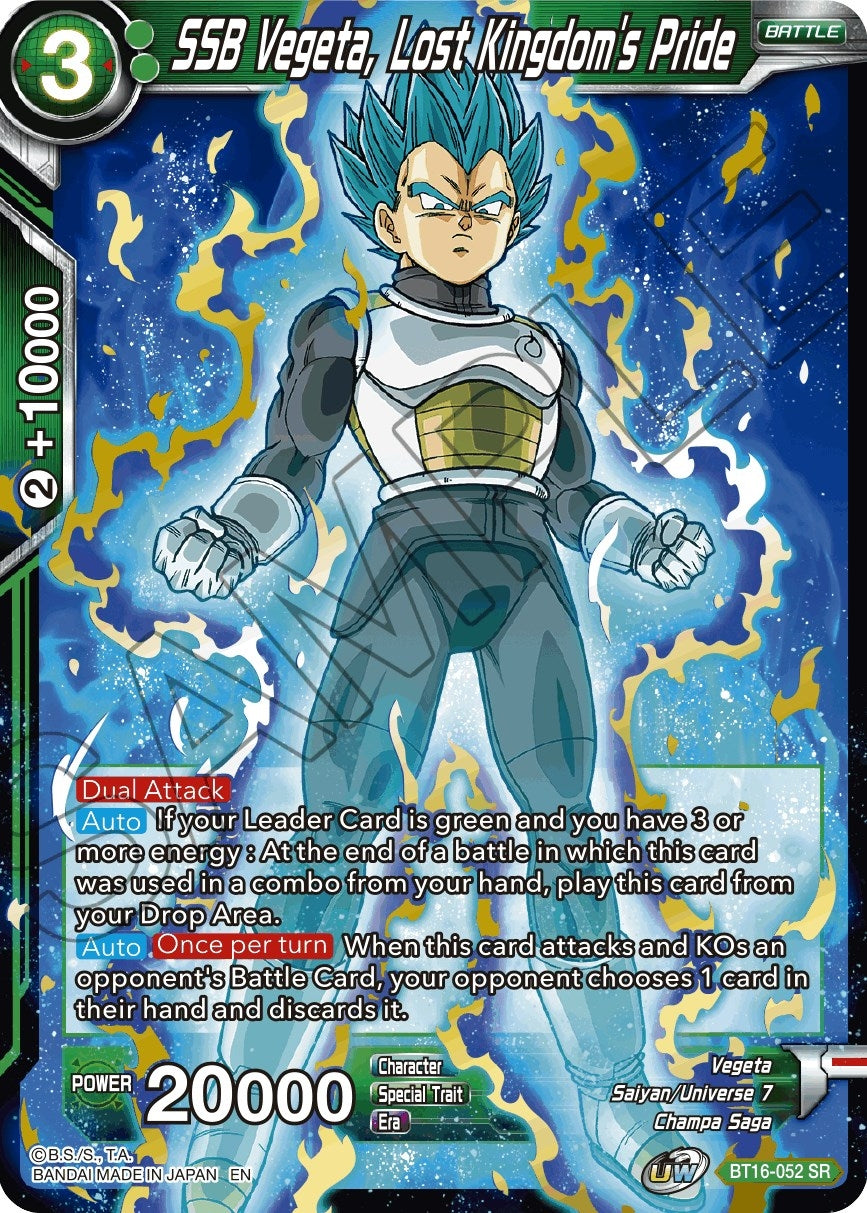Image for SSB Vegeta, Lost Kingdom's Pride - Dragon Ball Super: Masters