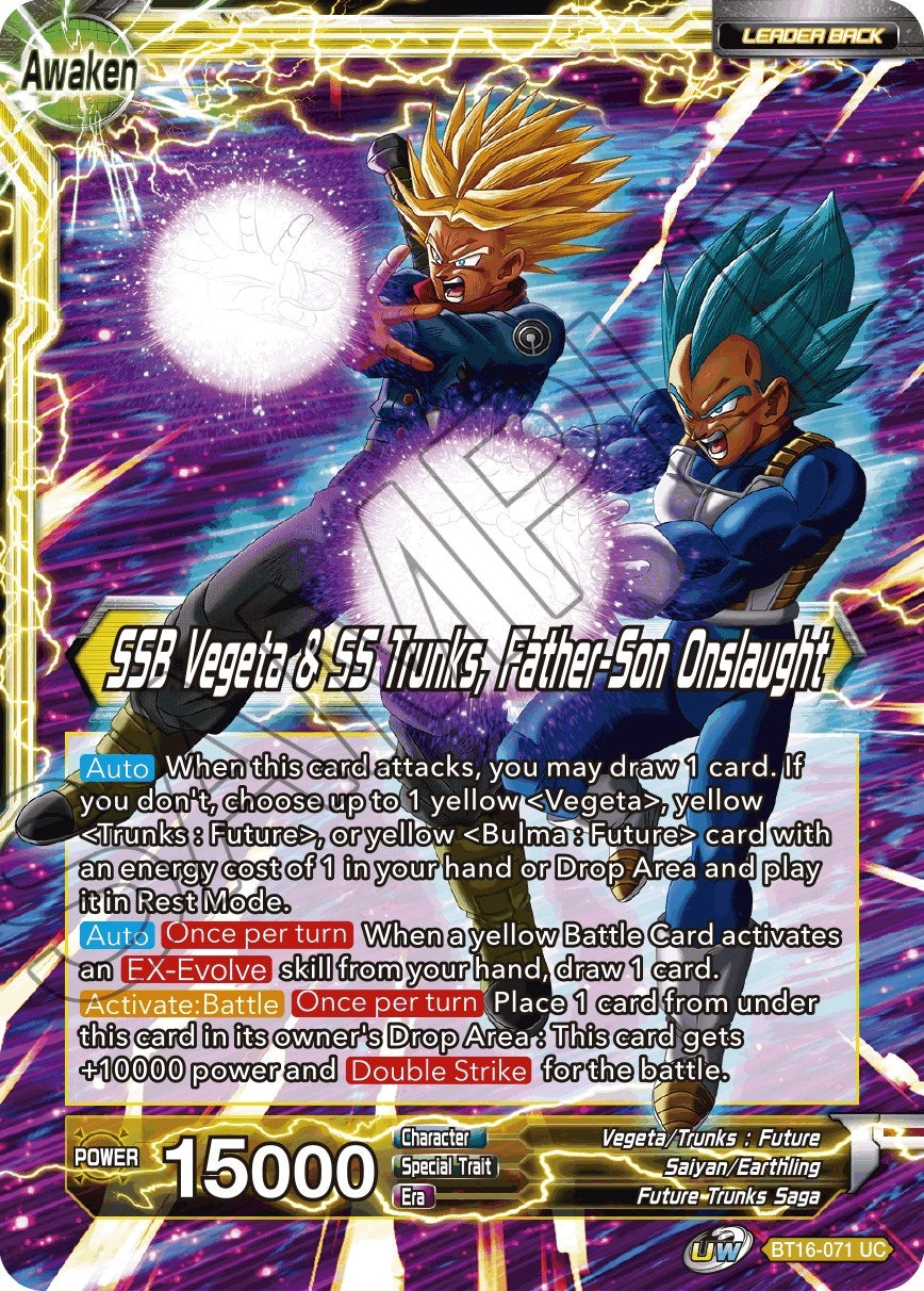 Image for Trunks // SSB Vegeta & SS Trunks, Father-Son Onslaught - Dragon Ball Super: Masters