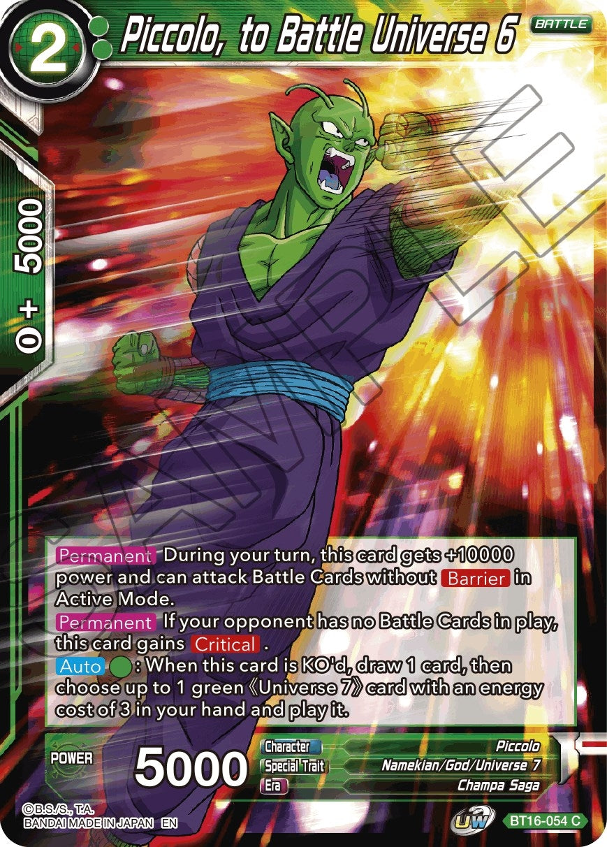 Image for Piccolo, to Battle Universe 6 - Dragon Ball Super: Masters
