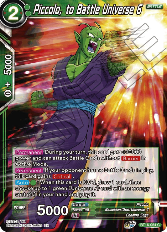Image for Piccolo, to Battle Universe 6 - Dragon Ball Super: Masters