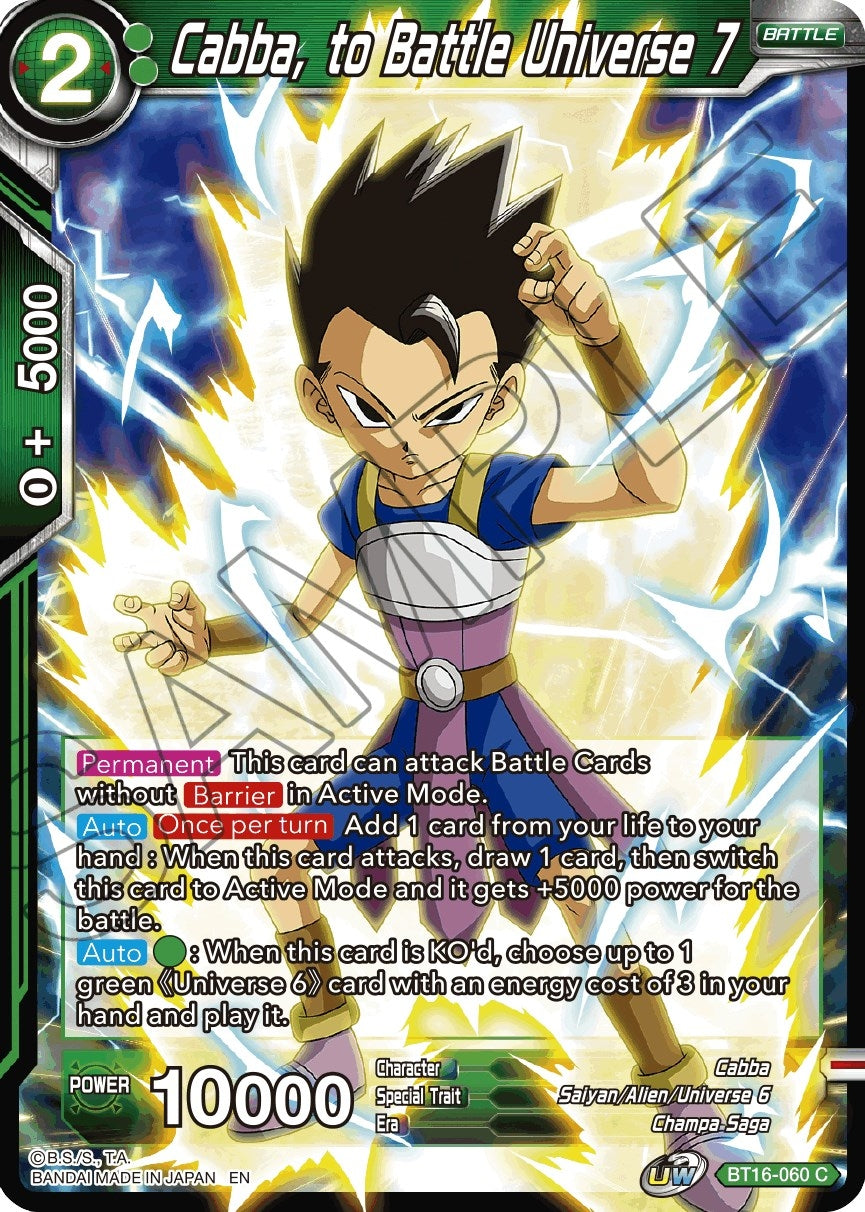 Image for Cabba, to Battle Universe 7 - Dragon Ball Super: Masters