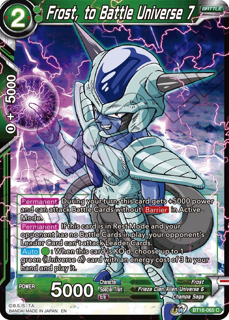 Image for Frost, to Battle Universe 7 - Dragon Ball Super: Masters