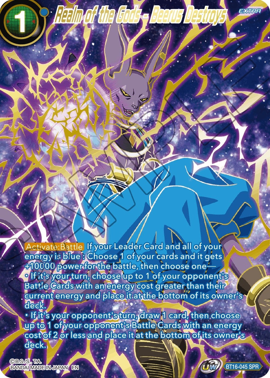 Image for Realm of the Gods - Beerus Destroys (SPR) - Dragon Ball Super: Masters