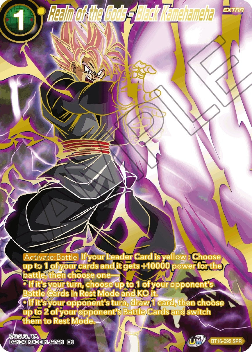Image for Realm of the Gods - Black Kamehameha (SPR) - Dragon Ball Super: Masters