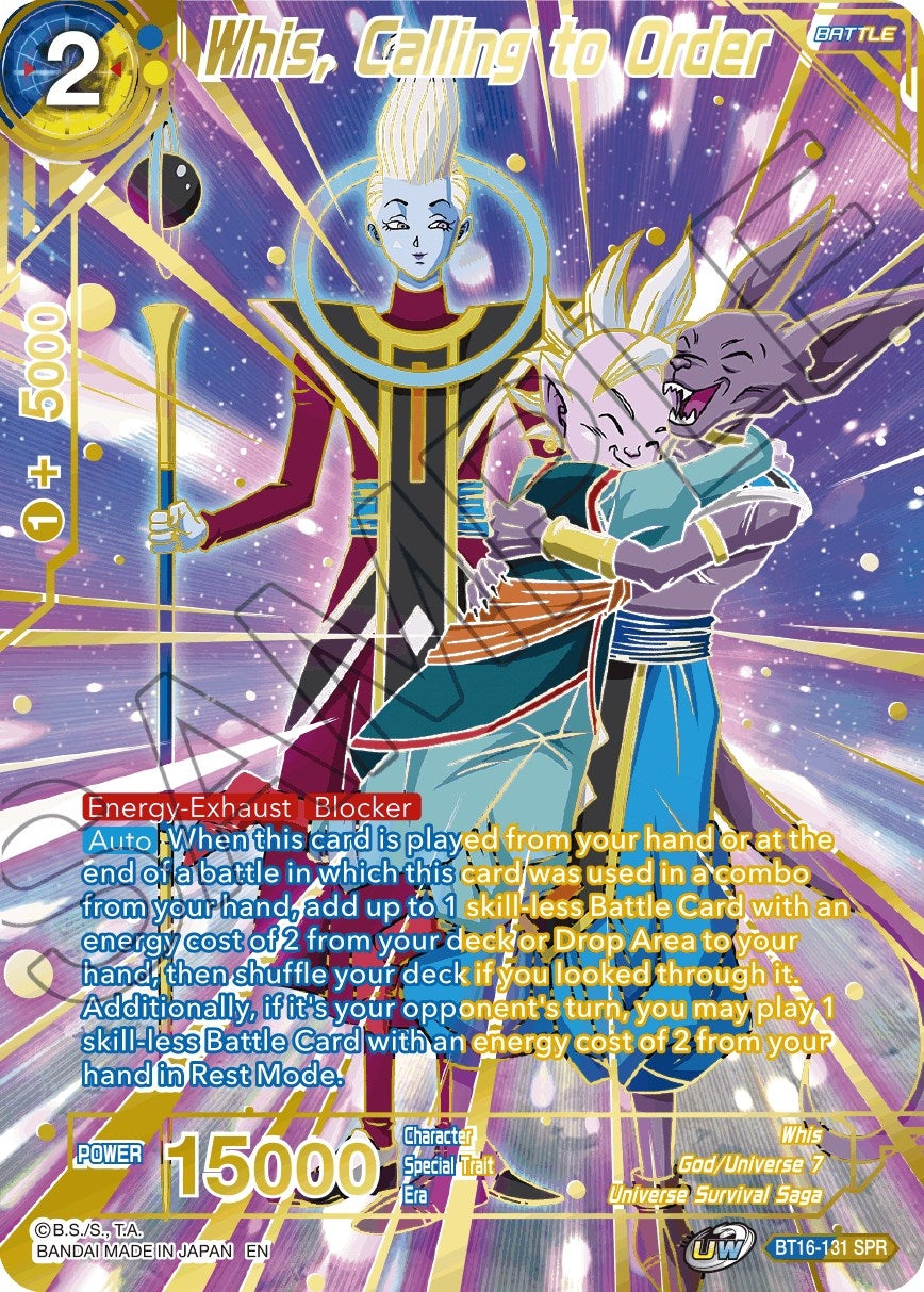 Image for Whis, Calling to Order (SPR) - Dragon Ball Super: Masters