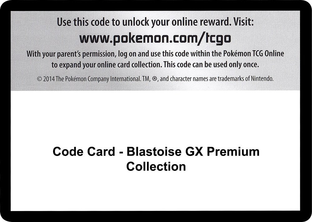 Image for Code Card - Blastoise GX Premium Collection - Pokemon