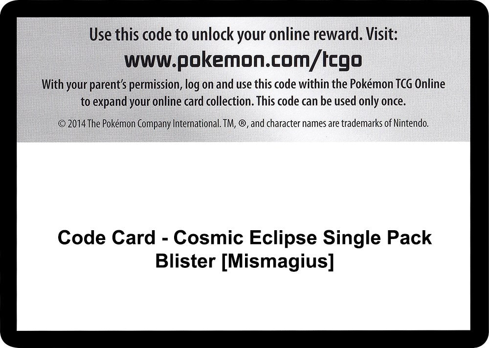 Image for Code Card - Cosmic Eclipse Single Pack Blister [Mismagius] - Pokemon