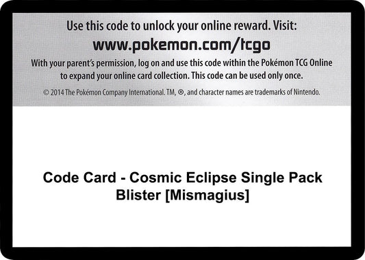 Image for Code Card - Cosmic Eclipse Single Pack Blister [Mismagius] - Pokemon