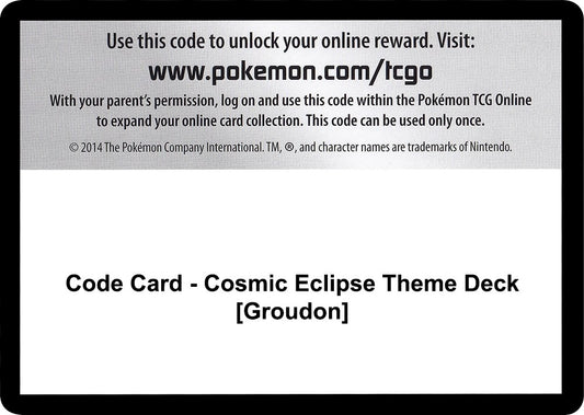 Image for Code Card - Cosmic Eclipse Theme Deck [Groudon] - Pokemon