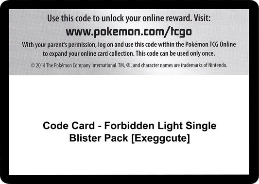 Image for Code Card - Forbidden Light Single Blister Pack [Exeggcute] - Pokemon