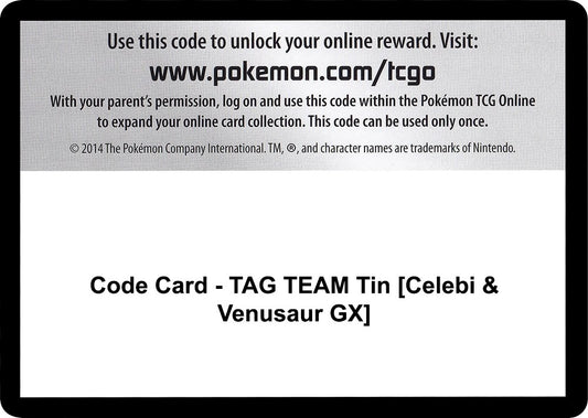 Image for Code Card - TAG TEAM Tin [Celebi & Venusaur GX] - Pokemon
