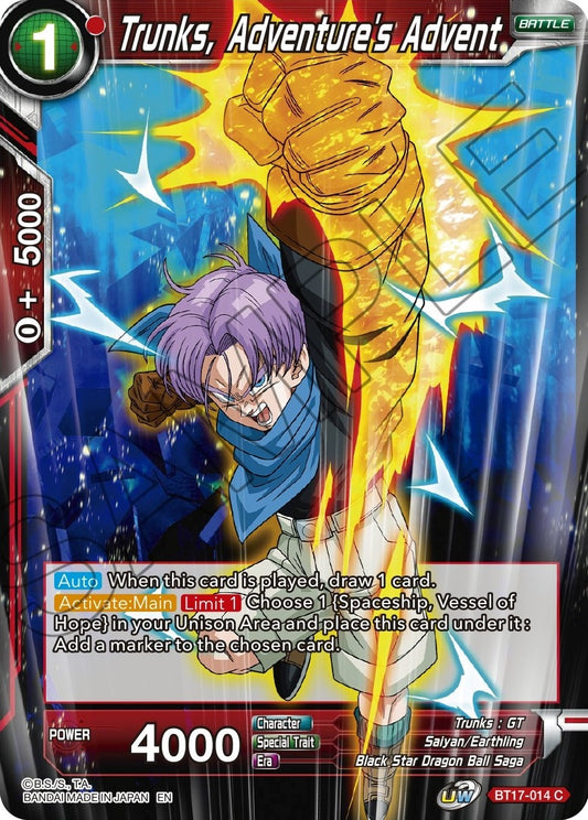 Image for Trunks, Adventure's Advent - Dragon Ball Super: Masters